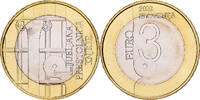 Slovénie 3 Euro Vantaa, Bimétallique, KM:95 -