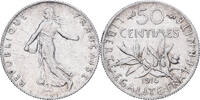France 50 Centimes Semeuse, Paris, Argent, Gadoury:420, KM:854, Le -