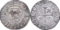 France Demi Blanc Guénar Charles VI, Billon, Duplessy:378 -