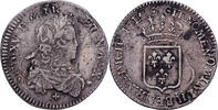 France 1/6 Écu de France Louis XV, Caen, réformé, Argent -