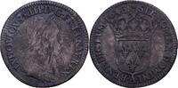 France 1/12 Ecu Louis XIII, 1/12 Écu, 2e poinçon de Warin, buste drapé et cuirassé -
