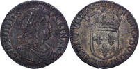 France 1/12 Ecu à la mèche longue Louis XIV, Bordeaux, Argent -