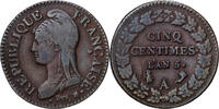 France 5 Centimes AN 5 Paris Directoire, Paris, Cuivre, Gadoury:126 S+ 24,95 EUR  + 4,95 EUR frais d'envoi