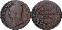 France 5 Centimes AN 7 Paris Directoire, Paris, Cuivre, Gadoury:126 S 24,95 EUR  + 4,95 EUR frais d'envoi