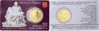 Vatican 50 Euro Cent 2013 Rome Benedict XVI, Michelangelo, Rome, Or nord... 14,95 EUR  + 4,95 EUR frais d'envoi