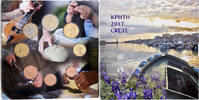 Gr&egrave;ce Set 1 ct. - 2 Euro 2017 Athens Crete, S&eacute;rie BU, Ath&egrave;nes STGL 39,95 EUR  + 4,95 EUR frais d'envoi
