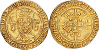 France Ecu d'or aux Porcs-Epics 1498-1515 Rennes Louis XII, Rennes, Gold VF(30-35)