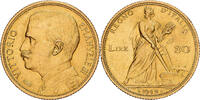 Italie 20 Lire Victor-Emmanuel III, Rome, Or, KM:48 -