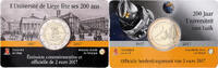 Belgique 2 Euro 200 Ans - Université de Liège -
