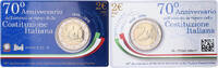 Italie 2 Euro Constitution italienne, Rome, Bimétallique -