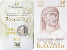 Italie 2 Euro Giovanni Boccaccio, Rome, Bimétallique, KM:358 -