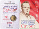 Italie 2 Euro Comte de Cavour, Rome, Bimétallique, KM:328 -