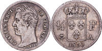 France 1/4 Franc Charles X, Paris, Argent, Le Franc:F.164 -