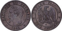 France 2 Centimes Napoléon III, Bordeaux, Bronze, Gadoury:103 -