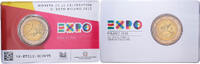 Italie 2 Euro 2015 Rome Expo Milano, Rome, Bim&eacute;tallique, KM:380 STGL 14,95 EUR  + 4,95 EUR frais d'envoi