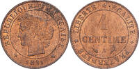 France 1 Centime Cérès, Paris, Bronze, Gadoury:88 -