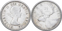 Canada 25 Cents Élisabeth II, Royal Canadian Mint, Argent, KM:52 -