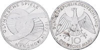 République fédérale d'Allemagne 10 Mark Hambourg, Argent, KM:131 -