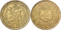 Tunisie 5 Francs Muhammad al-Amin Bey, Paris, Bronze-Aluminium -