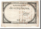 France 5 Livres Billet, Labrosse, KM:A76, Lafaurie:171 -