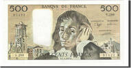 France 500 Francs Billet, 500 F 1968-1993 ''Pascal'', 1989-03-02 -