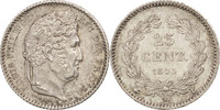 France 25 Centimes Monnaie, Louis-Philippe, Rouen, Argent -