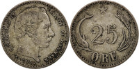 Danemark 25 Öre Monnaie, Christian IX, Copenhagen, Argent -