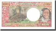 Tahiti 1000 Francs Billet, Undated (1985), KM:27d -
