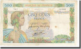France 500 Francs La Paix, P. Rousseau and R. Favre-Gilly, 1943-01-07 -