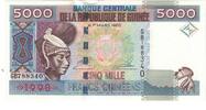 Guinée 5000 Francs Billet, KM:38 -