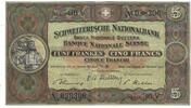 Suisse 5 Franken Billet, 1947-10-16, KM:11m -