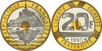 France 20 Francs Monnaie, Mont Saint Michel, Paris, Proof -