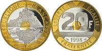 France 20 Francs Monnaie, Mont Saint Michel, Paris, Proof -
