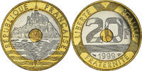 France 20 Francs Monnaie, Mont Saint Michel, Pessac, FDC -