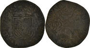 Pays-Bas espagnols Gigot Monnaie, Philippe II, Anvers, Cuivre -