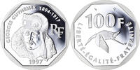 France 100 Francs Monnaie, Guynemer, Proof, Argent, KM:1196 -