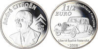France 1-1/2 Euro André Citriën, Paris, Proof, Argent -