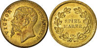 Italie Jeton Jeu, Victor Emanuel II, Spiel Marke, Laiton -