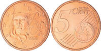 France 5 Euro Cent Paris, BU, Cuivre plaqué acier, KM:1284 -
