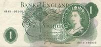 Grande-Bretagne 1 Pound Billet, KM:374g -