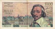 France 1000 Francs Richelieu, 87428 T.62, Fayette:42.7, KM:134a -