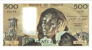 France 500 Francs Pascal, E.83 93109, Fayette:71.17, KM:156d -