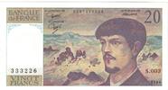 France 20 Francs Debussy, 333226 S.003, Fayette:66.1, KM:151a -