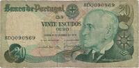 Portugal 20 Escudos Billet, 1978-10-04, KM:176b, B -