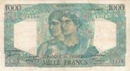 France 1000 Francs Minerve et Hercule, P. Rousseau and R. Favre-Gilly -