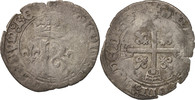 France Karolus or Dizain Monnaie, Charles VIII, Poitiers, Billon -