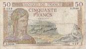 France 50 Francs 1936 Cérès, Fayette:17.30, KM:81 TB+