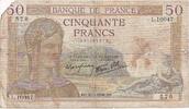 France 50 Francs F.10097, TB, Fayette:18.24, KM:85b -