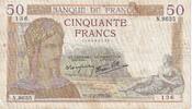 France 50 Francs Cérès, N.9635, Fayette:18.21, KM:85b -