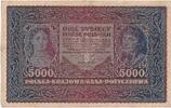 Pologne 5000 Marek 1920 1920-02-07, KM:31 SS 24,00 EUR  + 4,95 EUR frais d'envoi